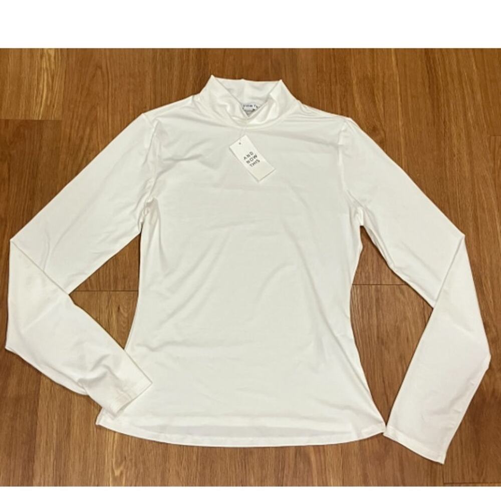 And Now This Women's Mock-Neck Jersey Long-Sleeve Top Size M